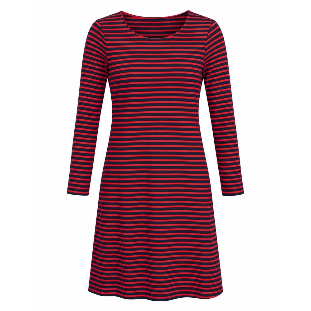 Madewell Sorbonne Dress XS Sailor Stripe Red Blue Stretch Knit Mini